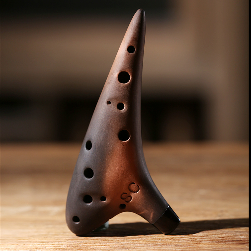 Purple Clay Ceramic Ocarina AC - Musical Instrument Qin 评论和价格