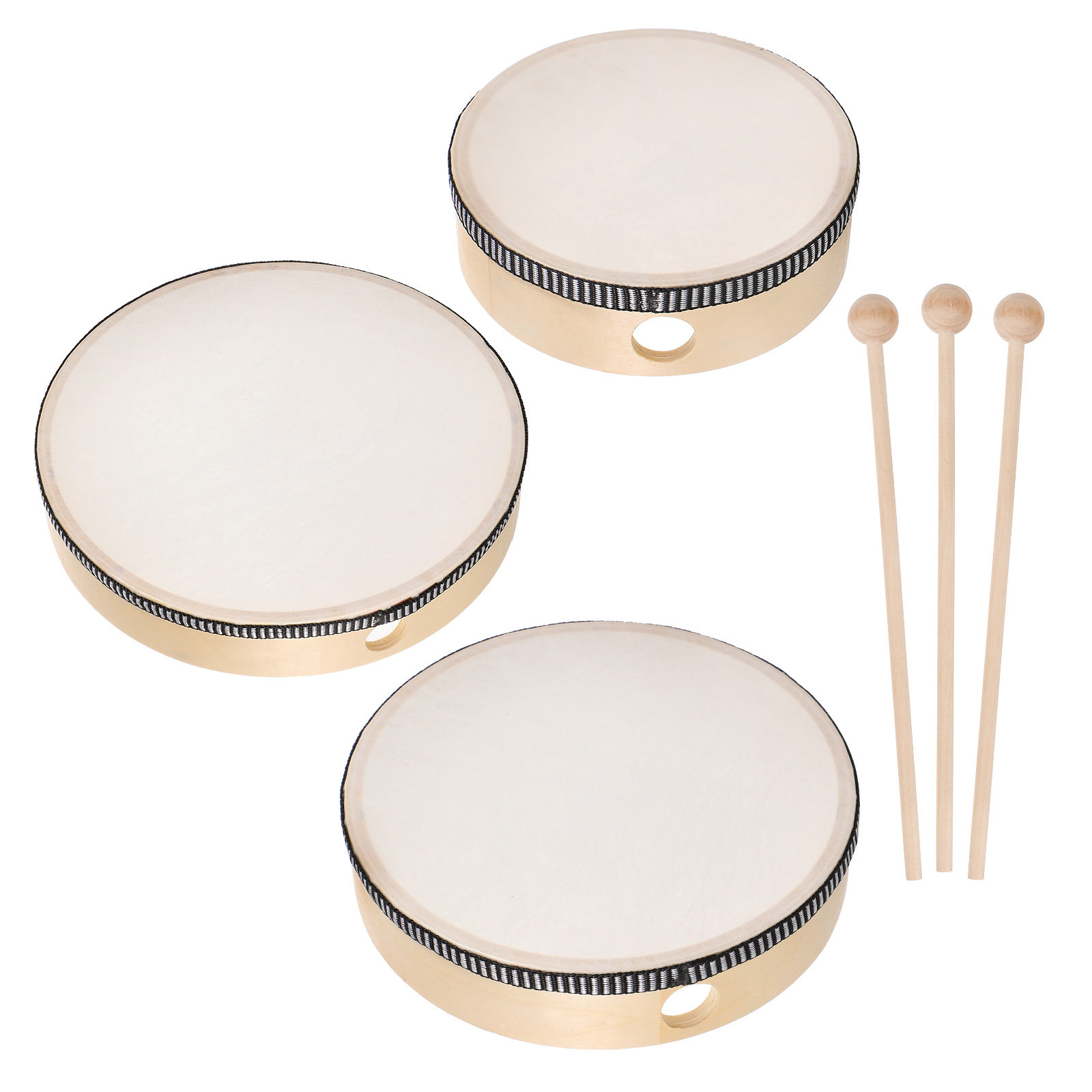 6Pcs Childrens Hand Drum Set 6 - Musical Instrument With Hand 评论和价格