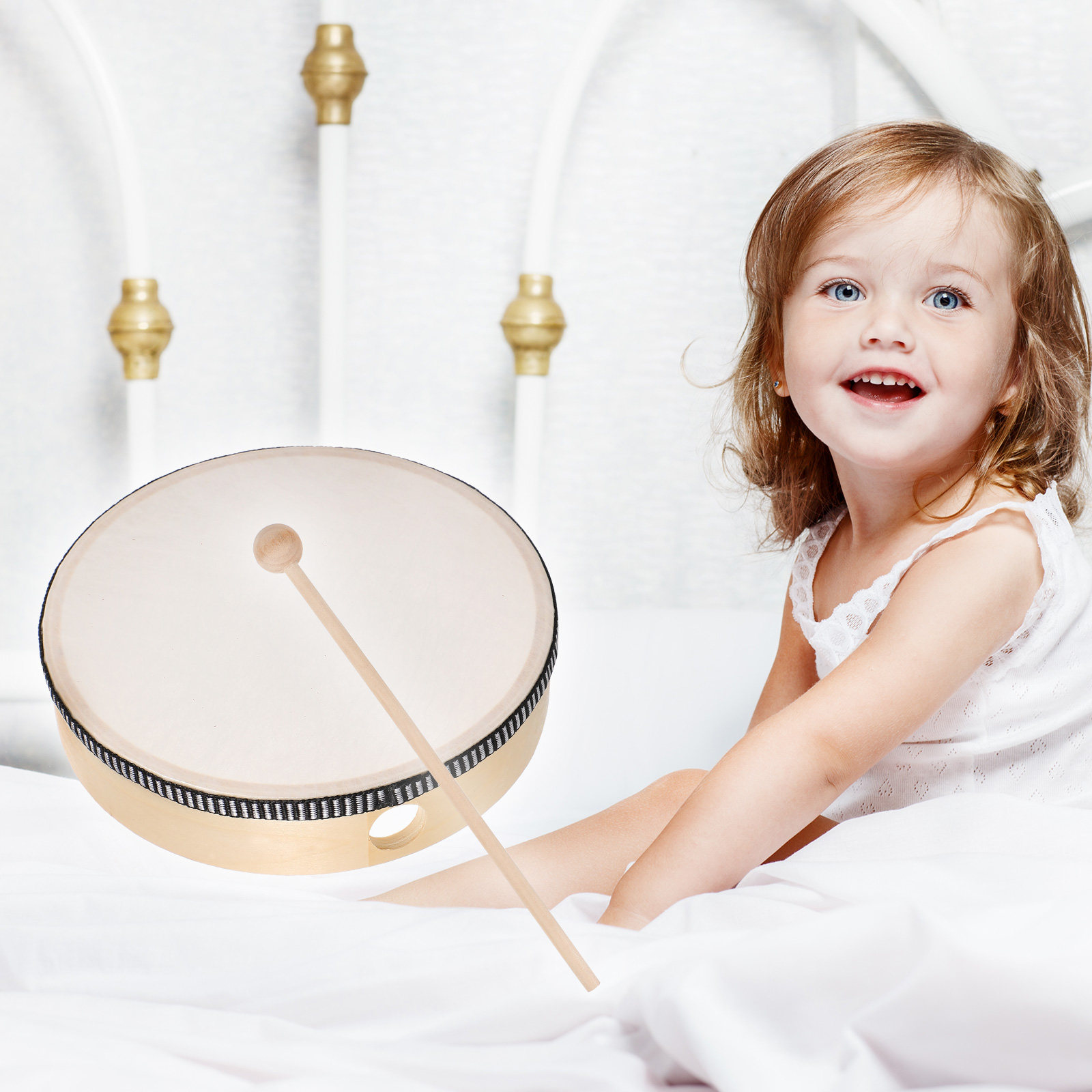 6Pcs Childrens Hand Drum Set 6 - Musical Instrument With Hand 评论和价格