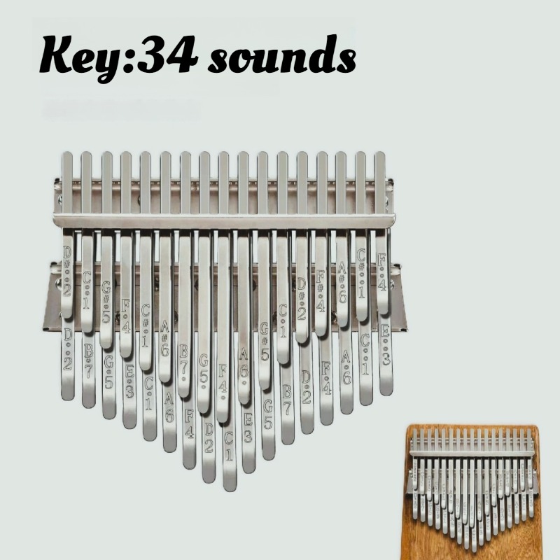 Metal 34 Key Kalimba Accessori - Musical Instrument Qin 评论和价格