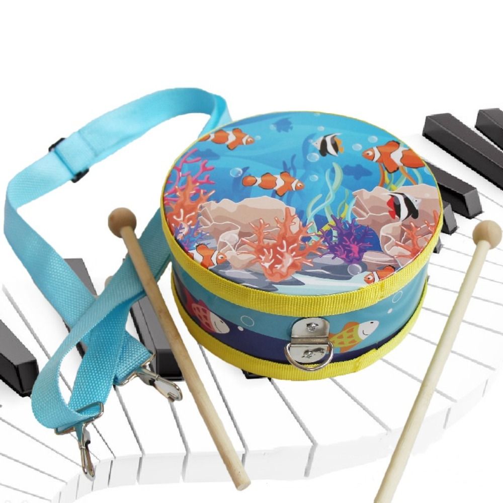Wooden Children's Drum Double  - Musical Instrument With Hand 评论和价格