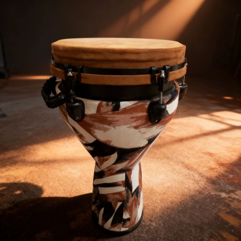 New 12-inch African drum mecha - Musical Instrument With Hand 评论和价格