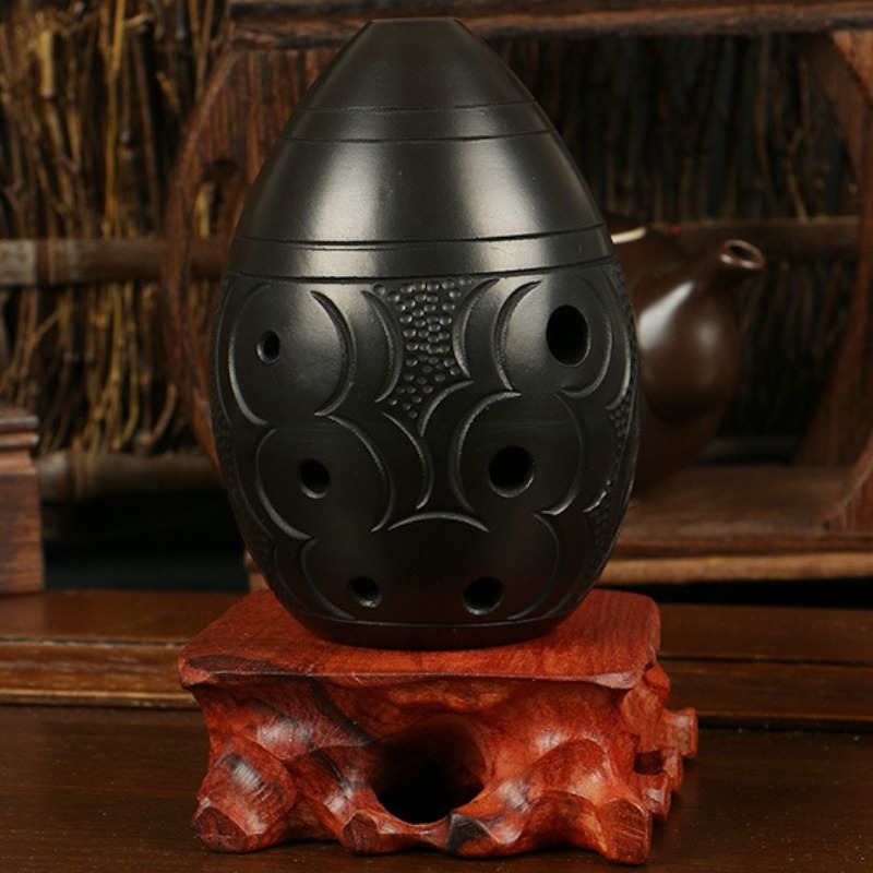 8 Holes Ocarina Black Portable - Musical Instrument Qin 评论和价格