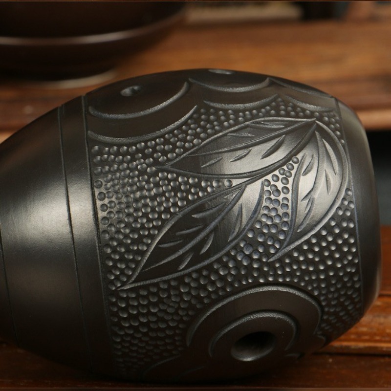 8 Holes Ocarina Black Portable - Musical Instrument Qin 评论和价格