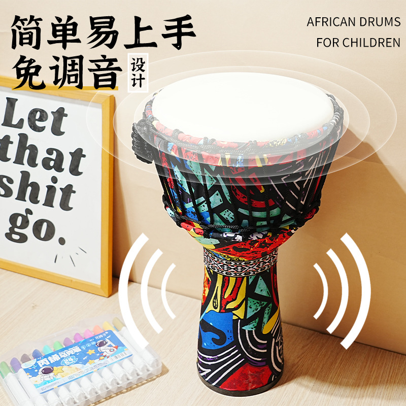 PVC African drum sheepskin 8 i - Musical Instrument With Hand 评论和价格