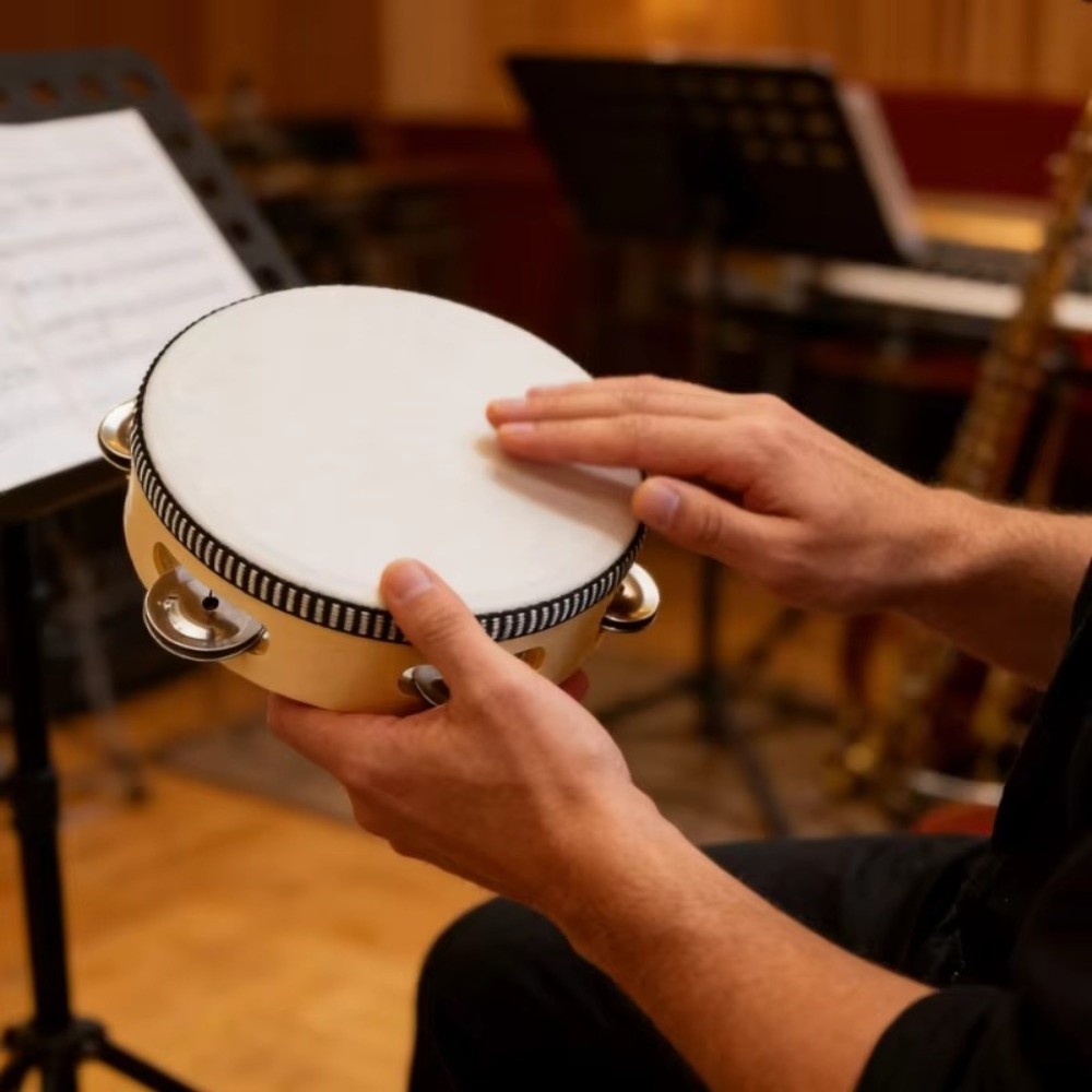 4/6/8/10 Inch Hand Held Drum W - Musical Instrument With Hand 评论和价格