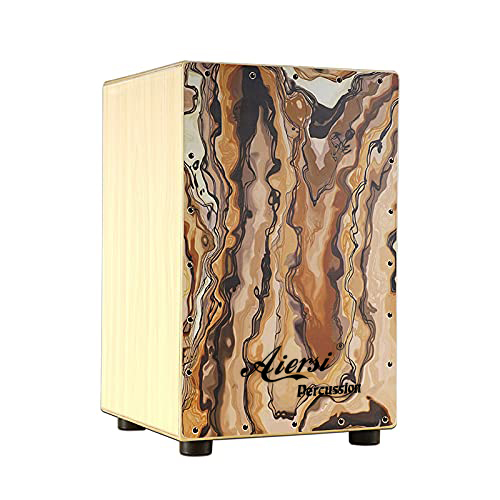 Colour Wood Hand Cajon Box Dru - Musical Instrument With Hand 评论和价格
