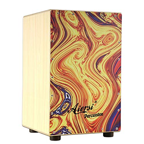 Colour Wood Hand Cajon Box Dru - Musical Instrument With Hand 评论和价格